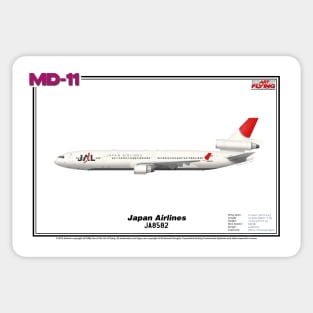 McDonnell Douglas MD-11 - Japan Airlines (Art Print) Sticker